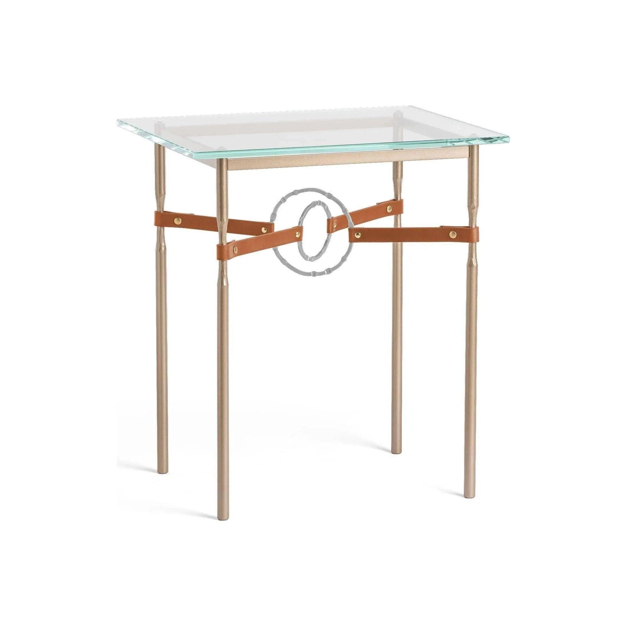 Hubbardton Forge - Equus Chestnut Leather Side Table - 750116-84-82-LC-VA0717 - Canada Light Shop