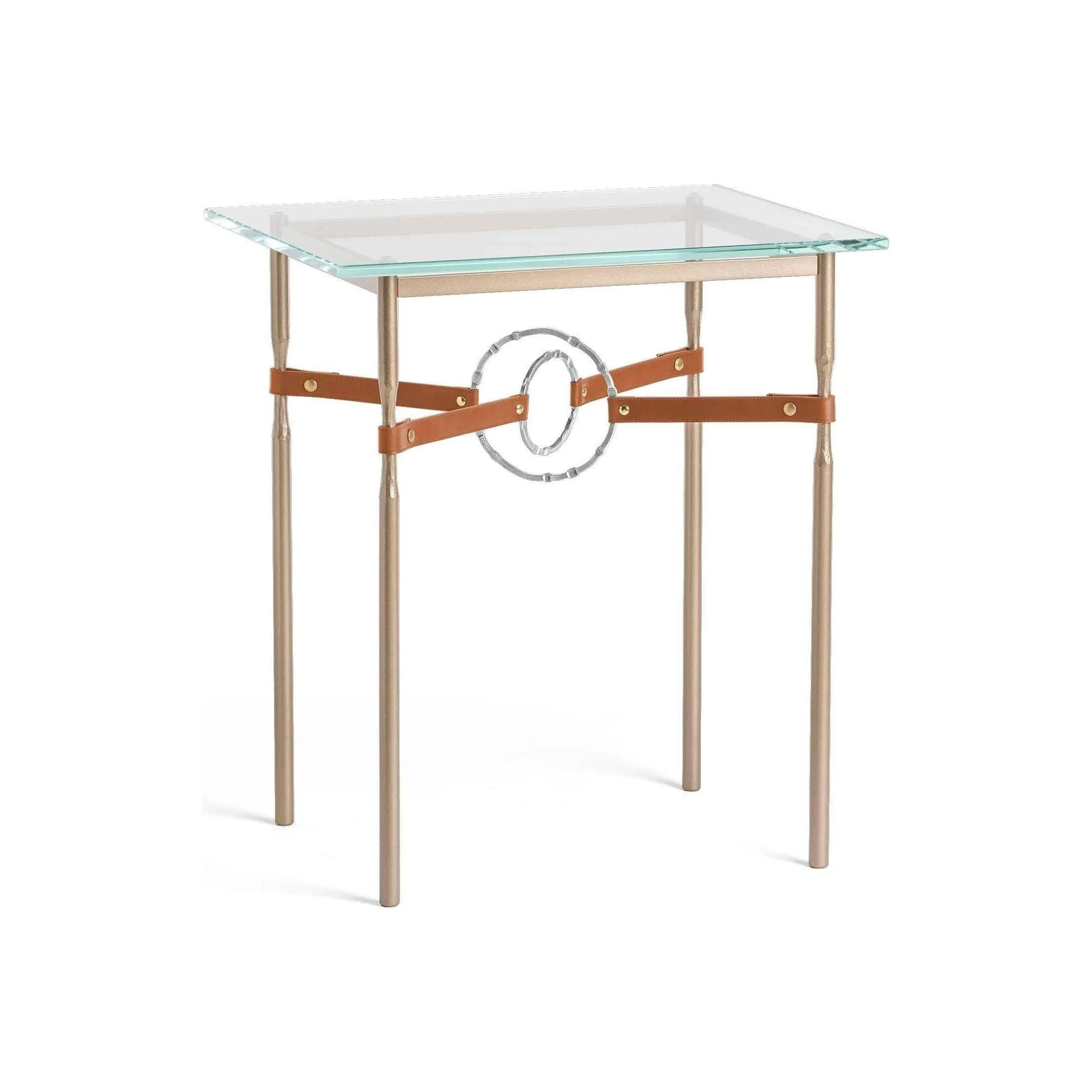 Hubbardton Forge - Equus Chestnut Leather Side Table - 750116-84-85-LC-VA0717 - Canada Light Shop