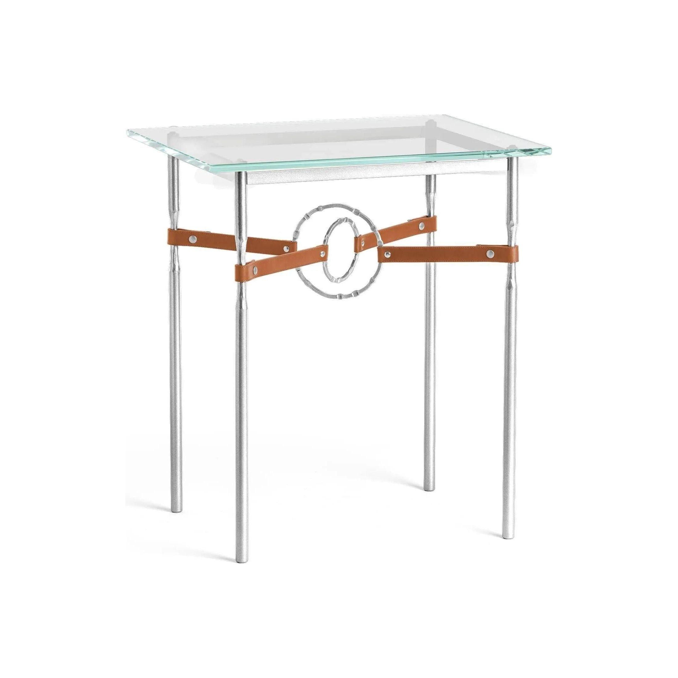 Hubbardton Forge - Equus Chestnut Leather Side Table - 750116-85-85-LC-VA0717 - Canada Light Shop