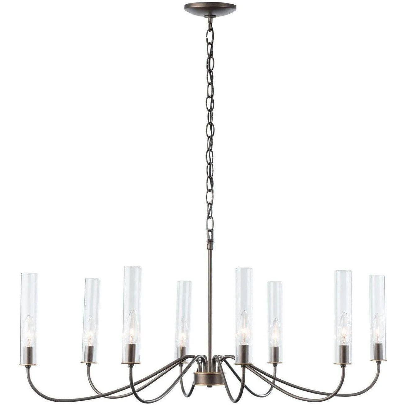Hubbardton Forge - Grace 23-Inch Eight Light Chandelier - 105050-SKT-07-BR-ZM0611 - Canada Light Shop