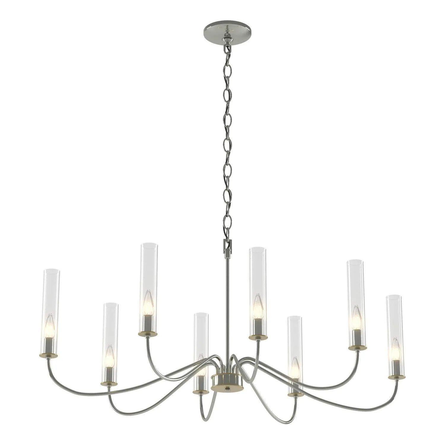 Hubbardton Forge - Grace 23-Inch Eight Light Chandelier - 105050-SKT-85-BR-ZM0611 - Canada Light Shop