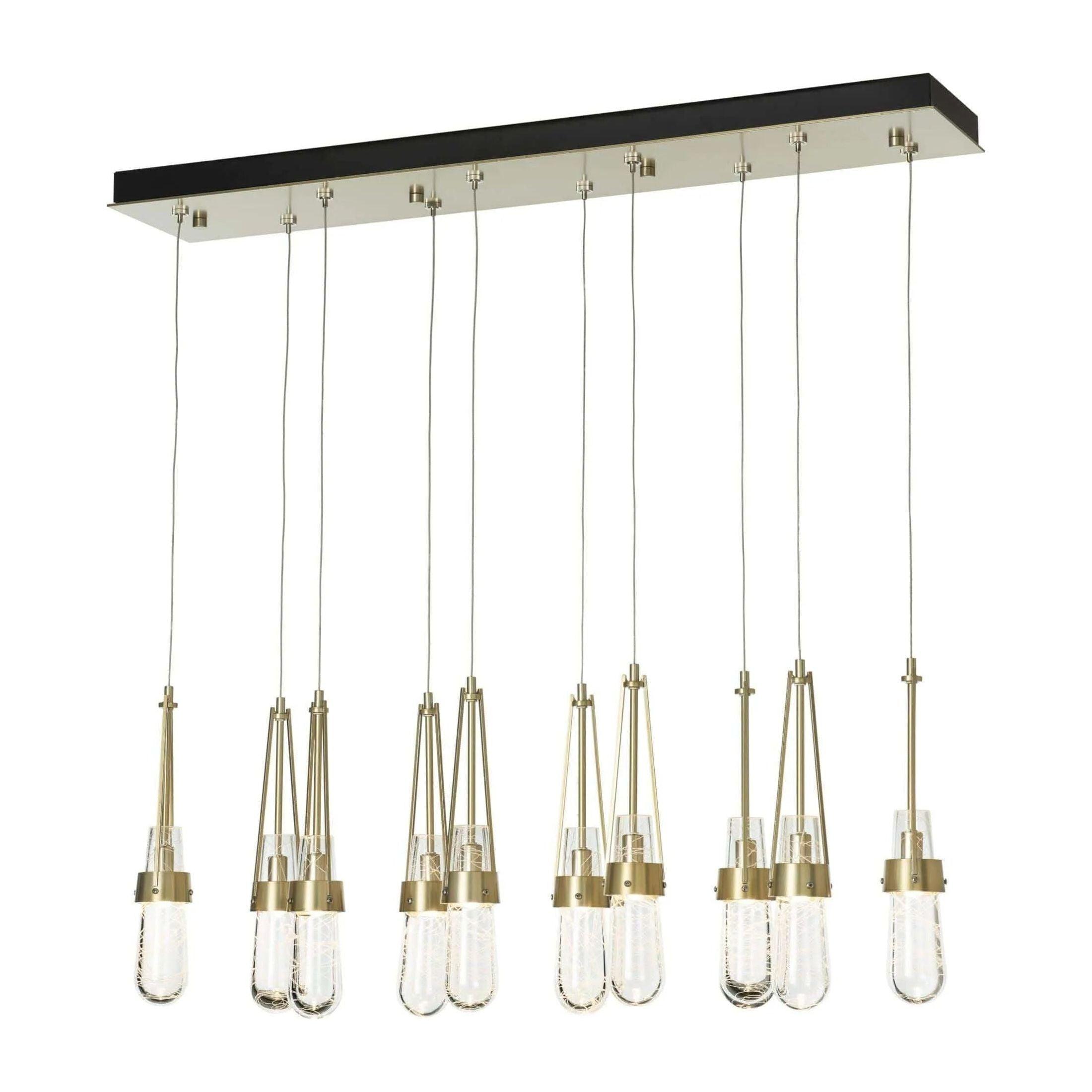 Hubbardton Forge - Link 10-Light Blown Glass Rectangular Pendant - 131200-SKT-STND-86-YJ0434 - Canada Light Shop