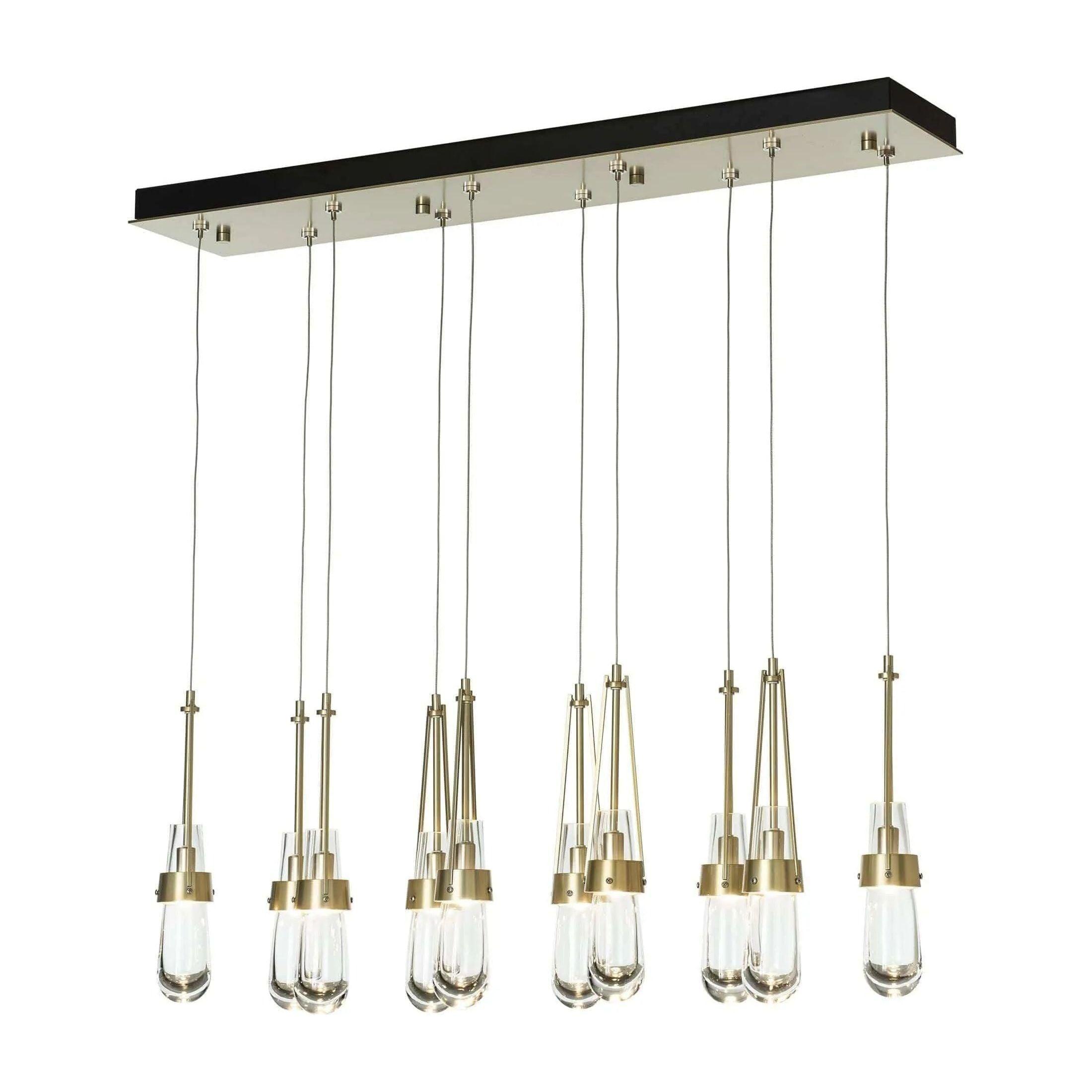 Hubbardton Forge - Link 10-Light Clear Glass Rectangular Pendant - 131207-SKT-STND-86-ZM0434 - Canada Light Shop
