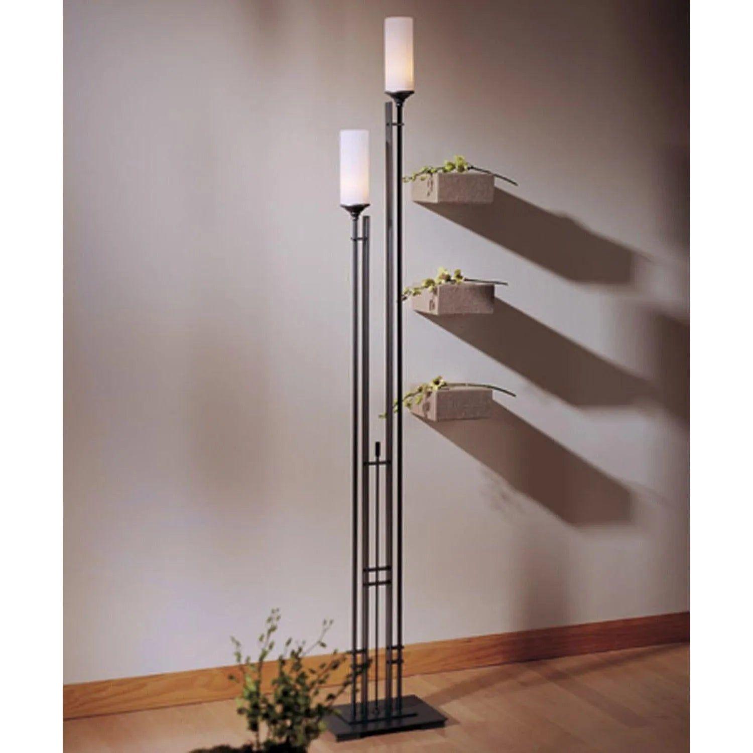 Hubbardton Forge - Metra 74-Inch Two Light Floor Lamp - 248416-SKT-20-GG0073 - Canada Light Shop