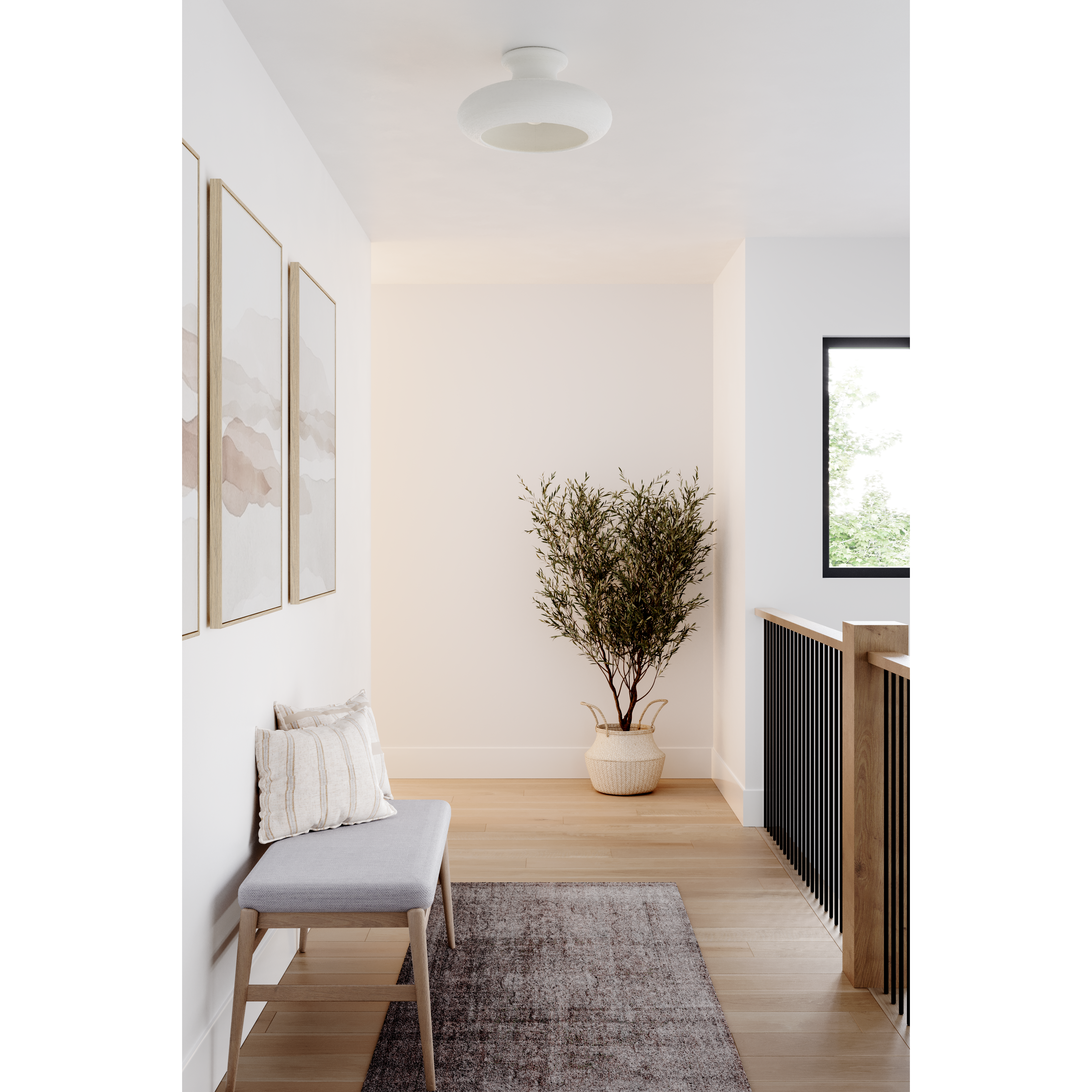 Hudson Valley Lighting - Annie Semi Flush Mount - BKO1200-AGB/CWL - Canada Light Shop