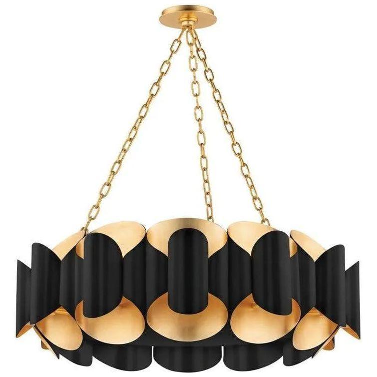 Hudson Valley Lighting - Banks Chandelier - 8534-GL/BK - Canada Light Shop