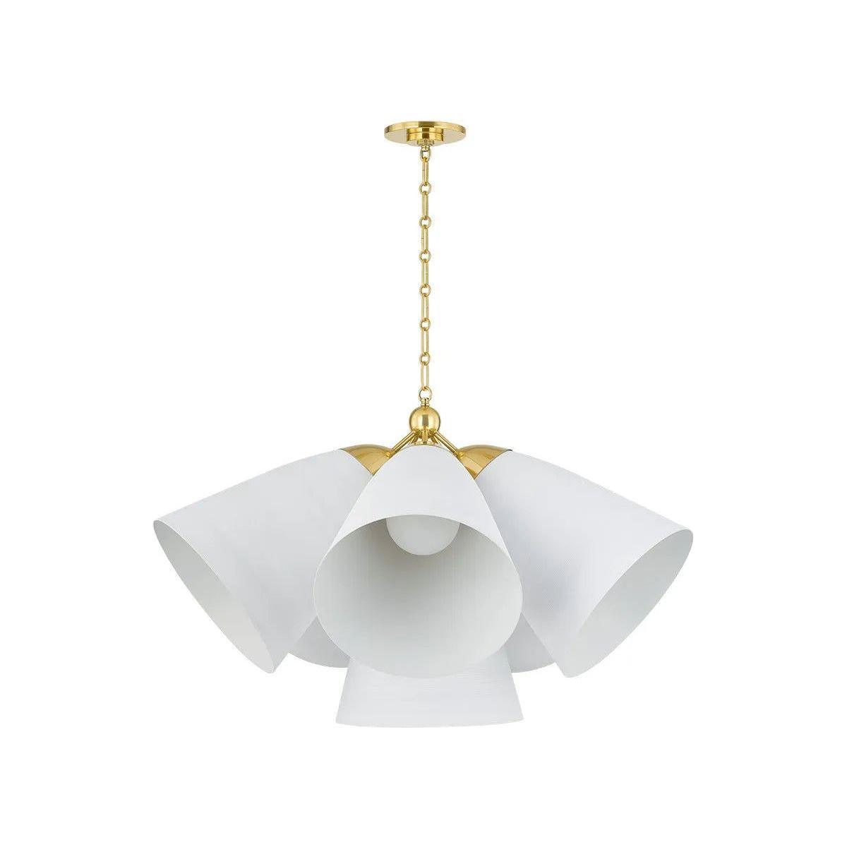 Hudson Valley Lighting - Bronson Chandelier - BKO1502-AGB/WP - Canada Light Shop