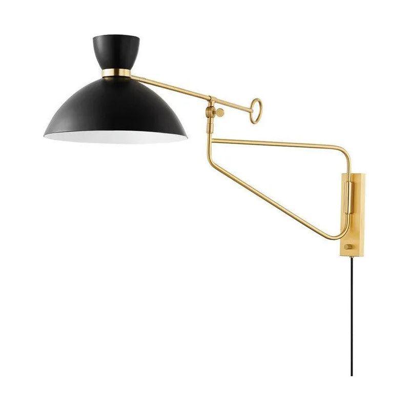 Hudson Valley Lighting - Cranbrook Portable Wall Sconce - 8514-AGB/SBK - Canada Light Shop