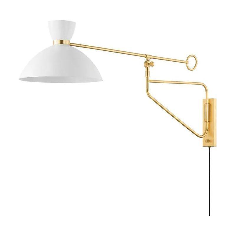 Hudson Valley Lighting - Cranbrook Portable Wall Sconce - 8514-AGB/SWH - Canada Light Shop