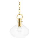 Hudson Valley Lighting - Lina Pendant - BKO252-AGB - Canada Light Shop