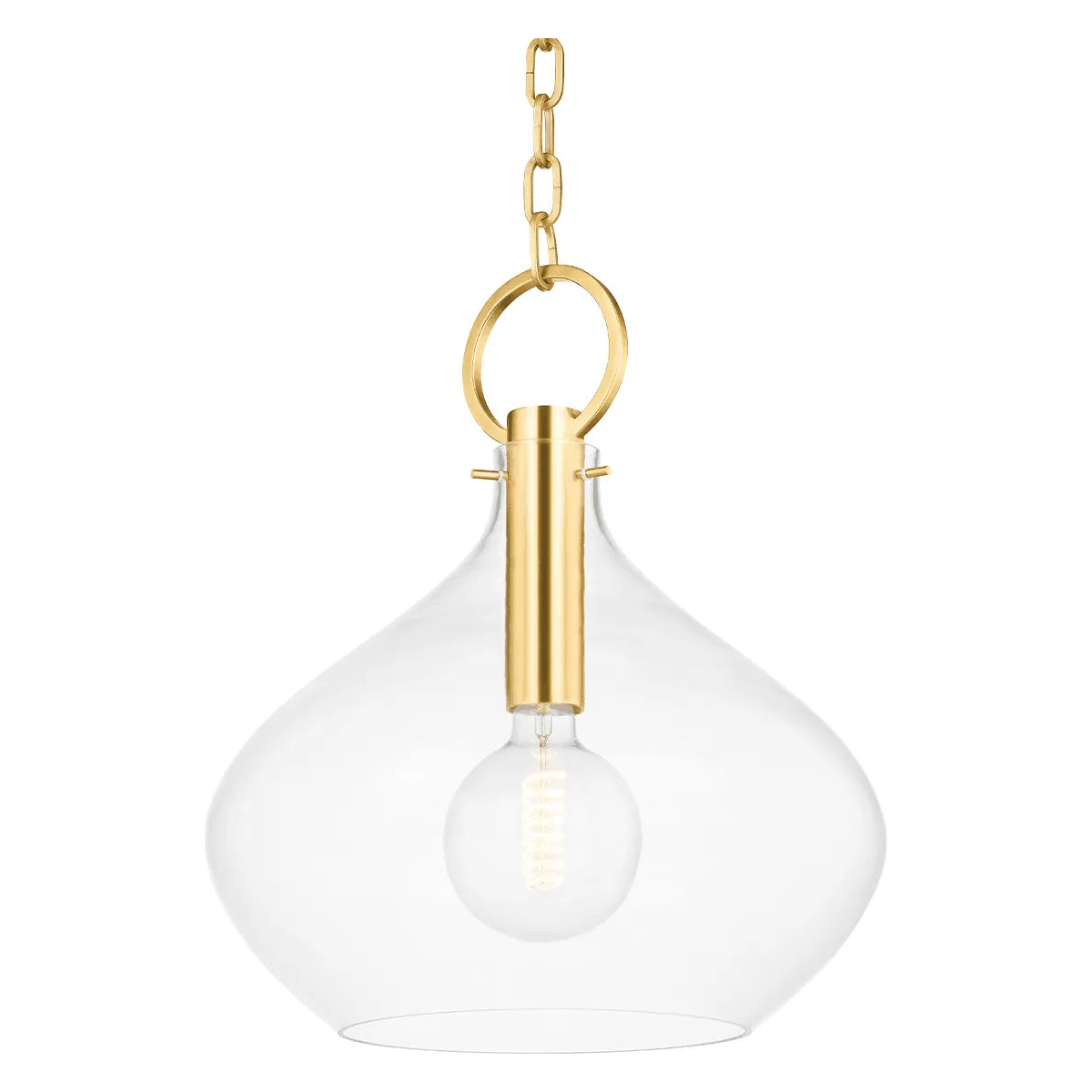 Hudson Valley Lighting - Lina Pendant - BKO253-AGB - Canada Light Shop