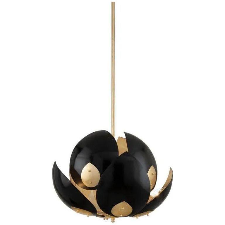 Hudson Valley Lighting - Lotus Chandelier - 5708-GL/BK - Canada Light Shop