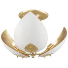 Hudson Valley Lighting - Lotus Semi Flush Mount - 5703-GL/WH - Canada Light Shop