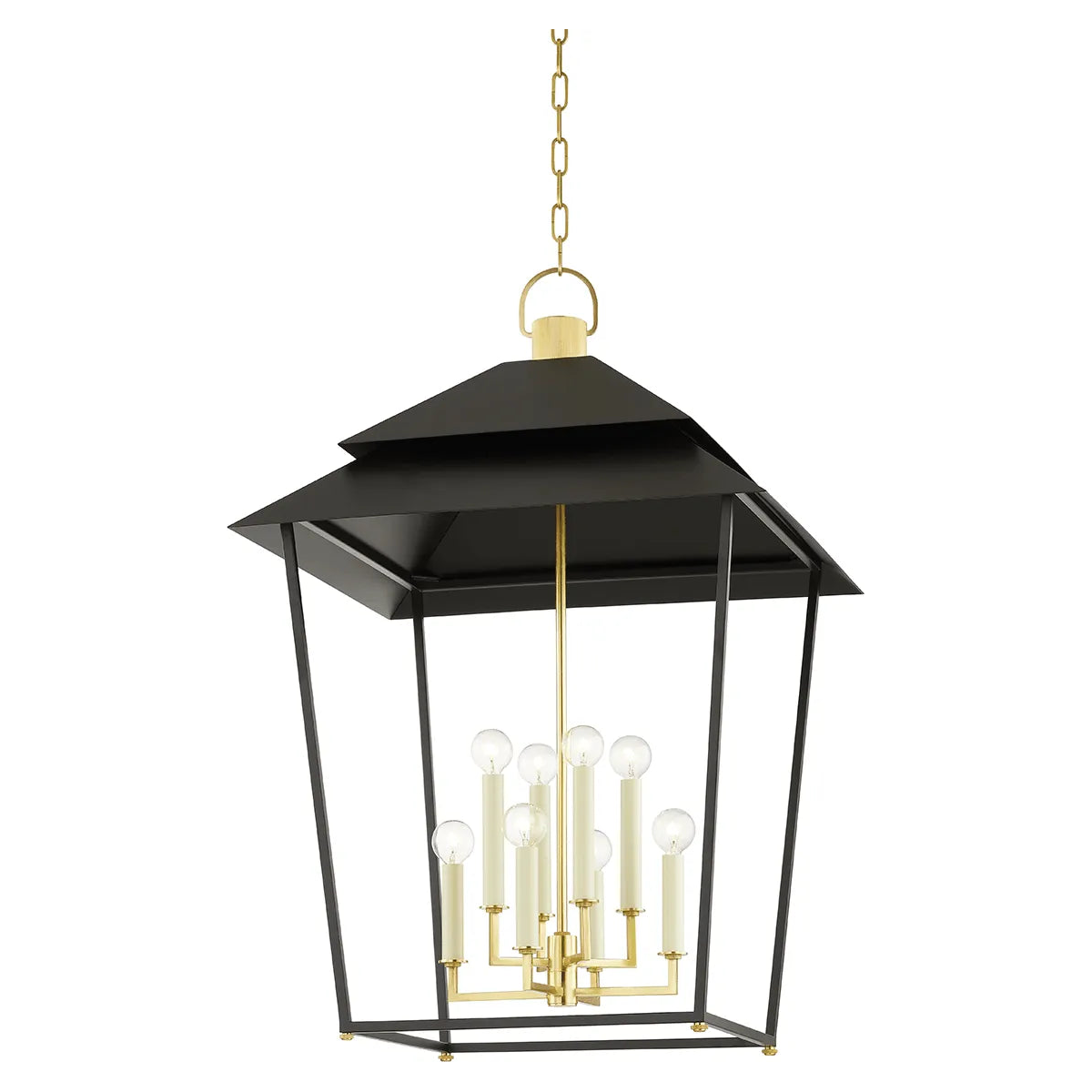 Hudson Valley Lighting - Natick Lantern - 5138-AGB/SBK - Canada Light Shop