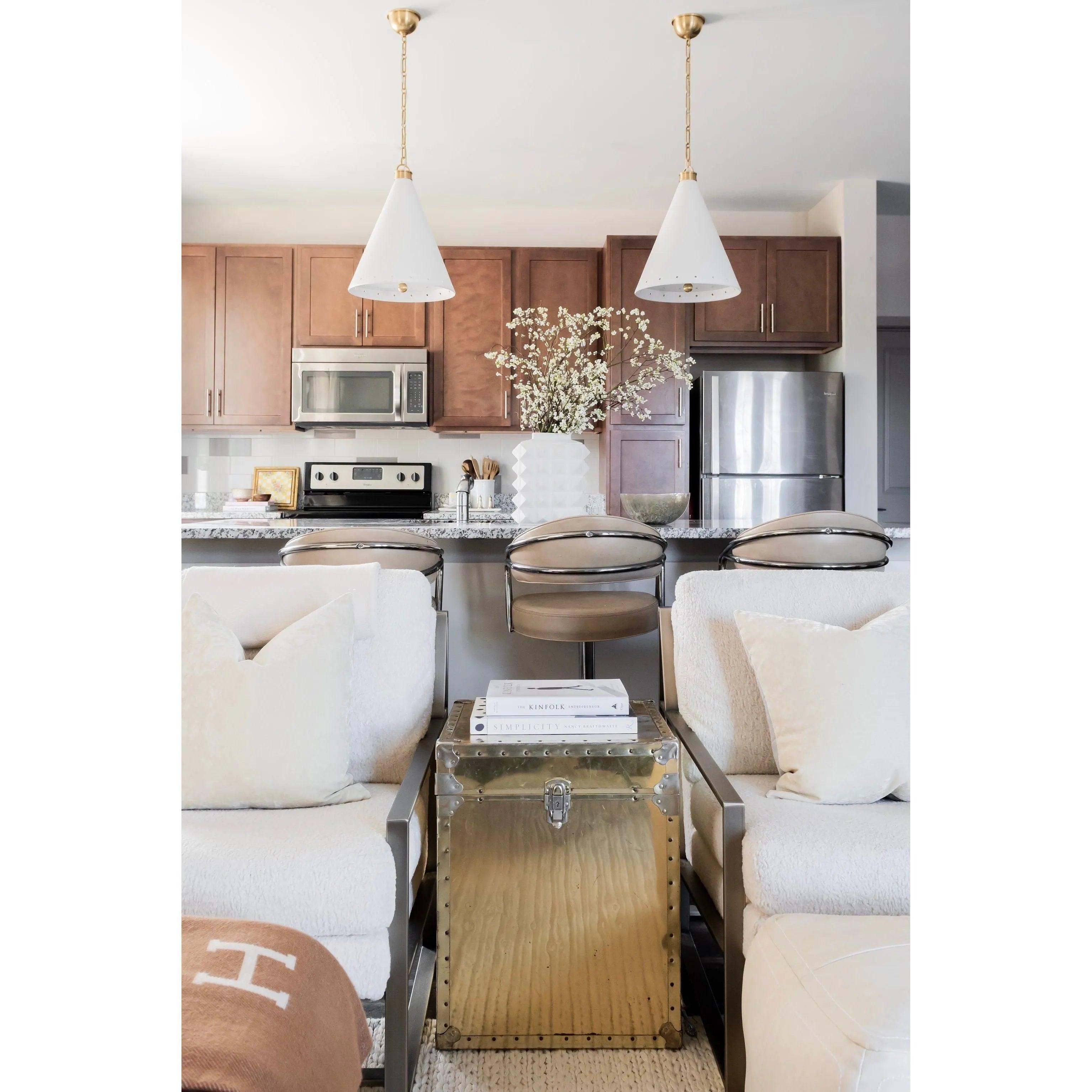 Hudson Valley Lighting - Plaster No.1 Pendant - MDS400-AGB/WP - Canada Light Shop