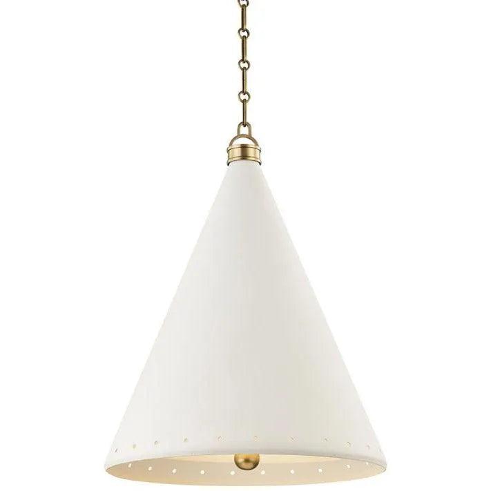 Hudson Valley Lighting - Plaster No.1 Pendant - MDS402-AGB/WP - Canada Light Shop