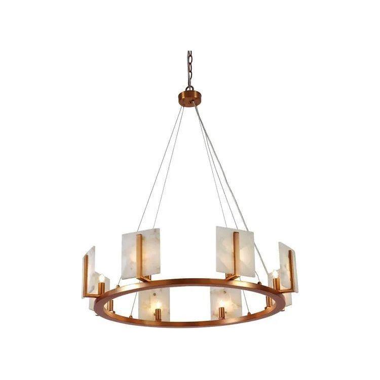 Justice Designs - Halo Chandelier - FSN-4225-OPAL-MBBR - Canada Light Shop