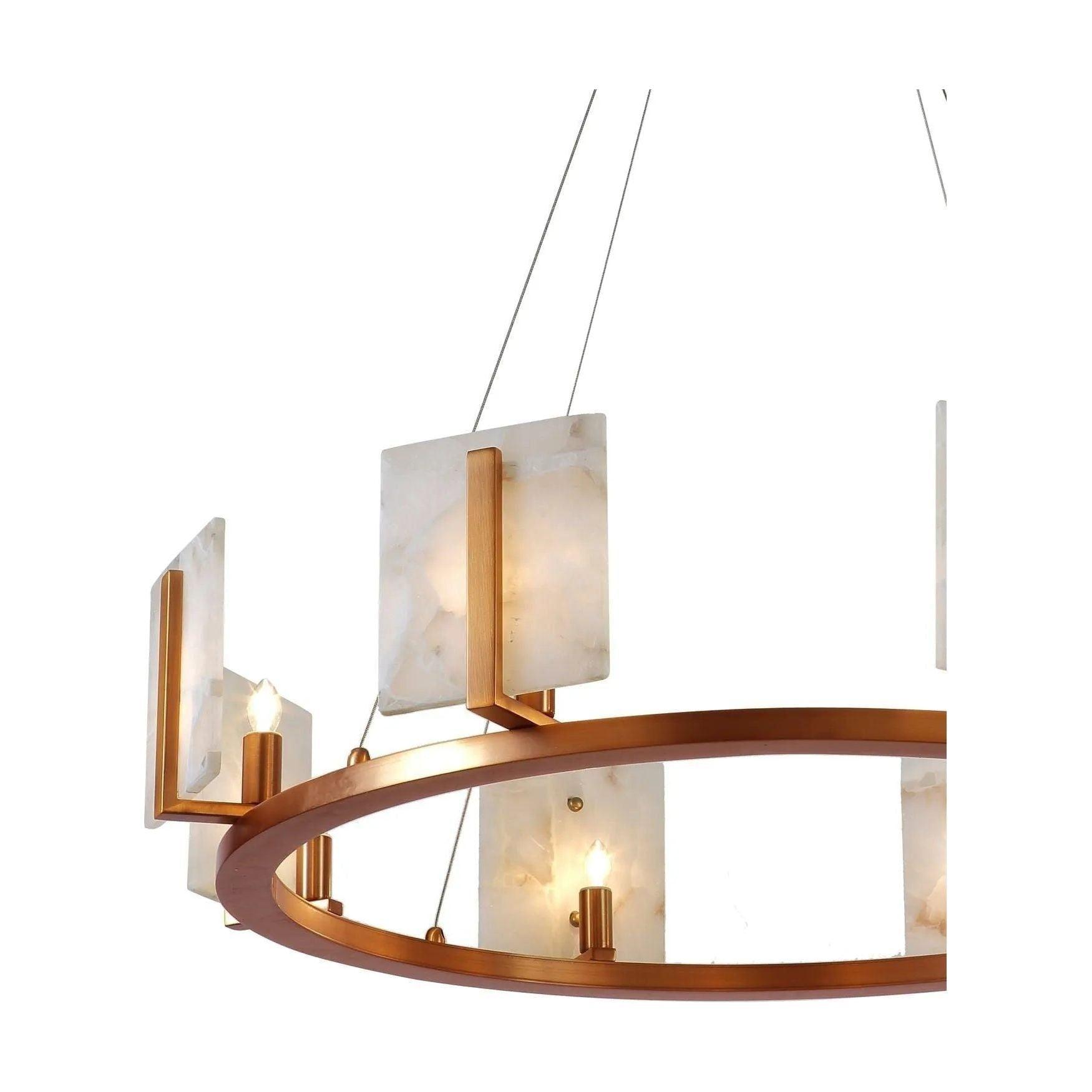 Justice Designs - Halo Chandelier - FSN-4225-OPAL-MBBR - Canada Light Shop