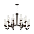 Justice Designs - Anchor Chandelier - FSN-4343-CLFR-DBRZ - Canada Light Shop