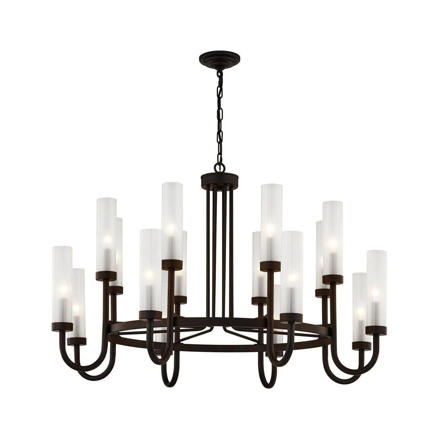 Justice Designs - Anchor Chandelier - FSN-4343-CLFR-DBRZ - Canada Light Shop