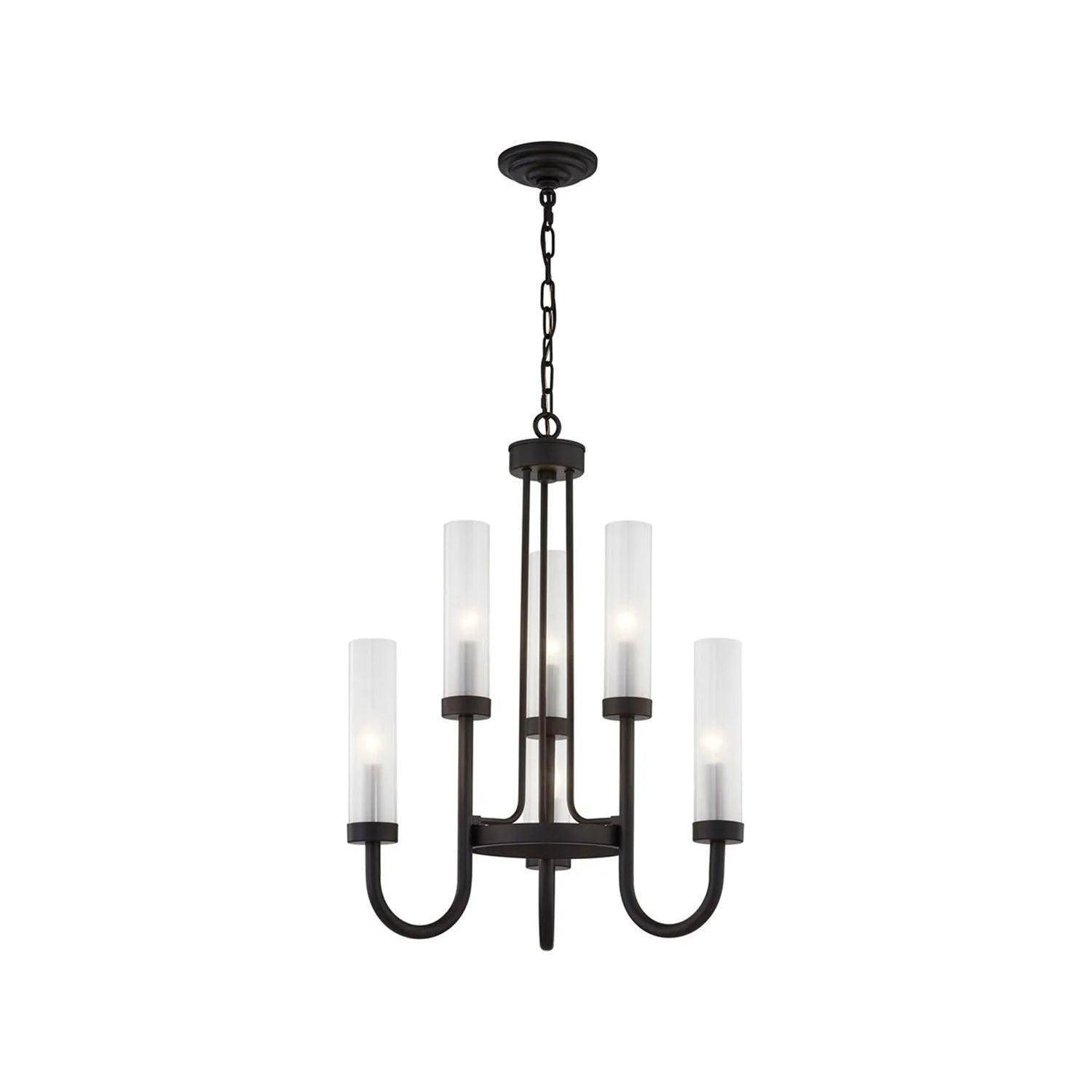 Justice Designs - Anchor Chandelier - FSN-4343-CLFR-DBRZ - Canada Light Shop
