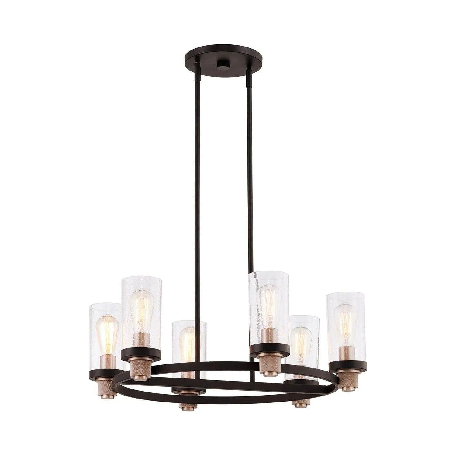 Justice Designs - Austin Chandelier - FSN-4363-SEED-MBBR - Canada Light Shop
