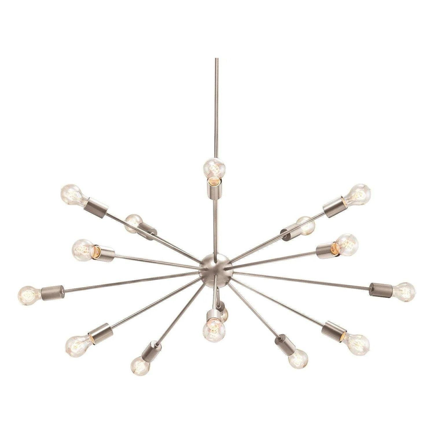 Justice Designs - Axion Chandelier - NSH-8024-NCKL - Canada Light Shop