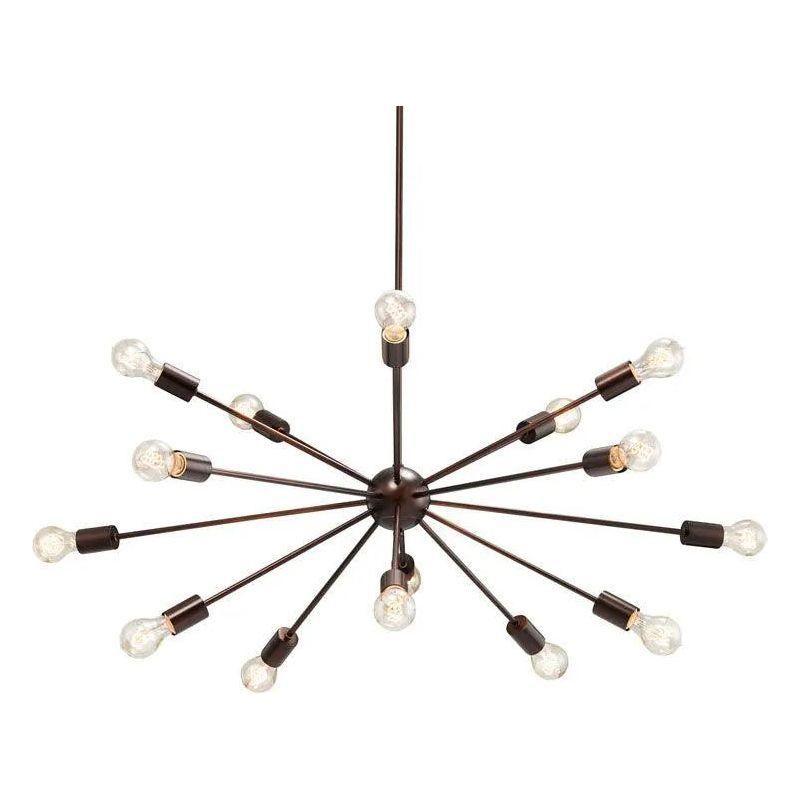 Justice Designs - Axion Chandelier - NSH-8024-NCKL - Canada Light Shop