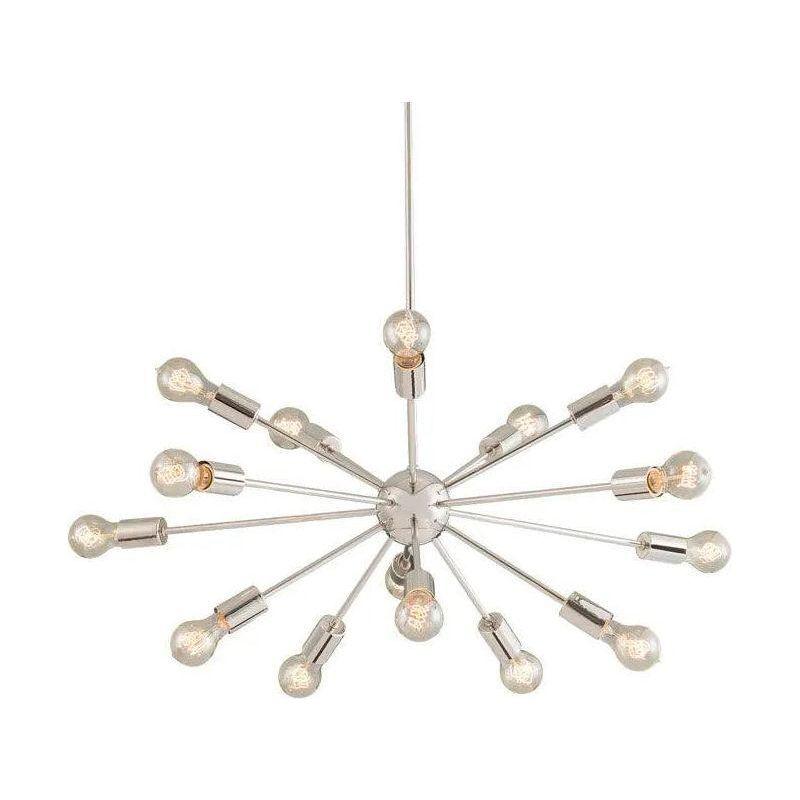 Justice Designs - Axion Chandelier - NSH-8024-NCKL - Canada Light Shop