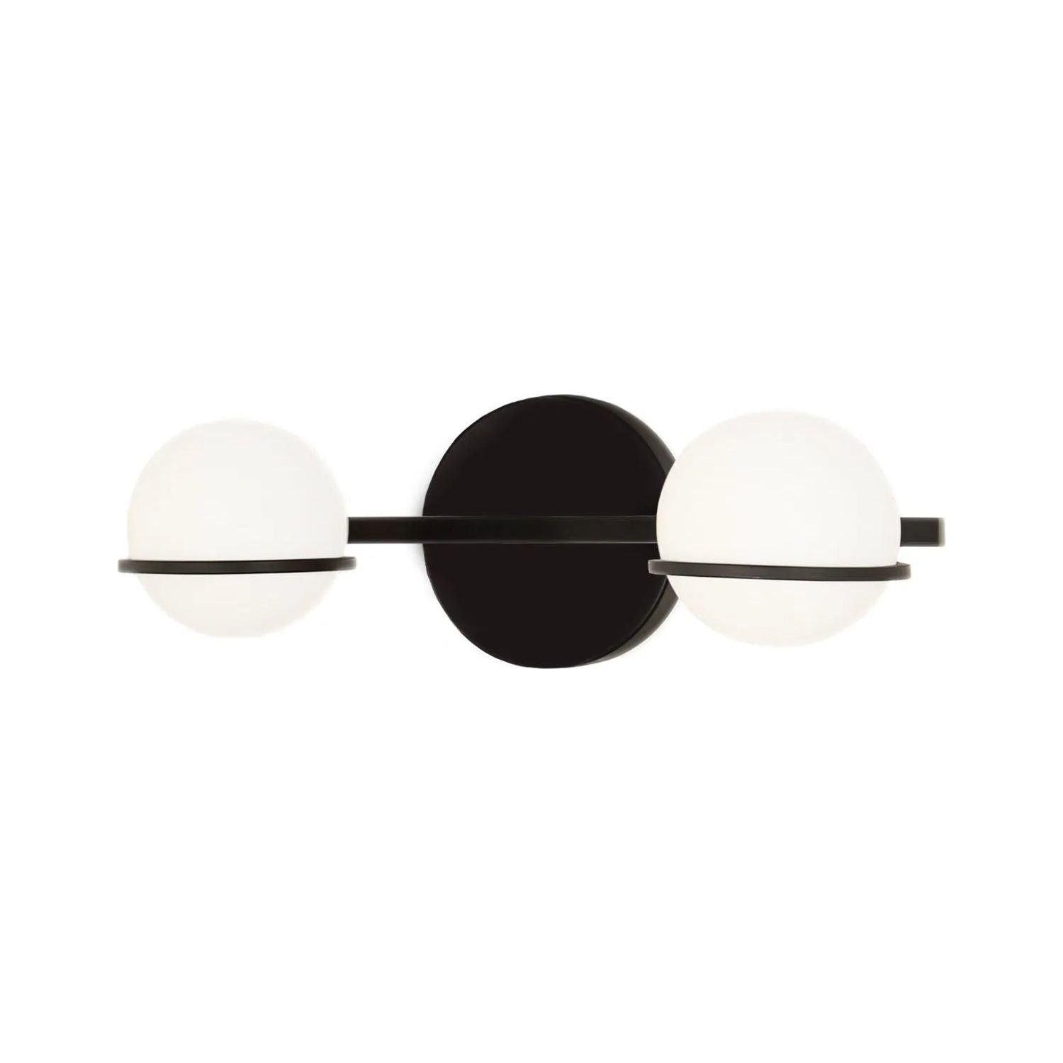 Justice Designs - Centric Bath Bar - FSN-4162-OPAL-MBLK - Canada Light Shop