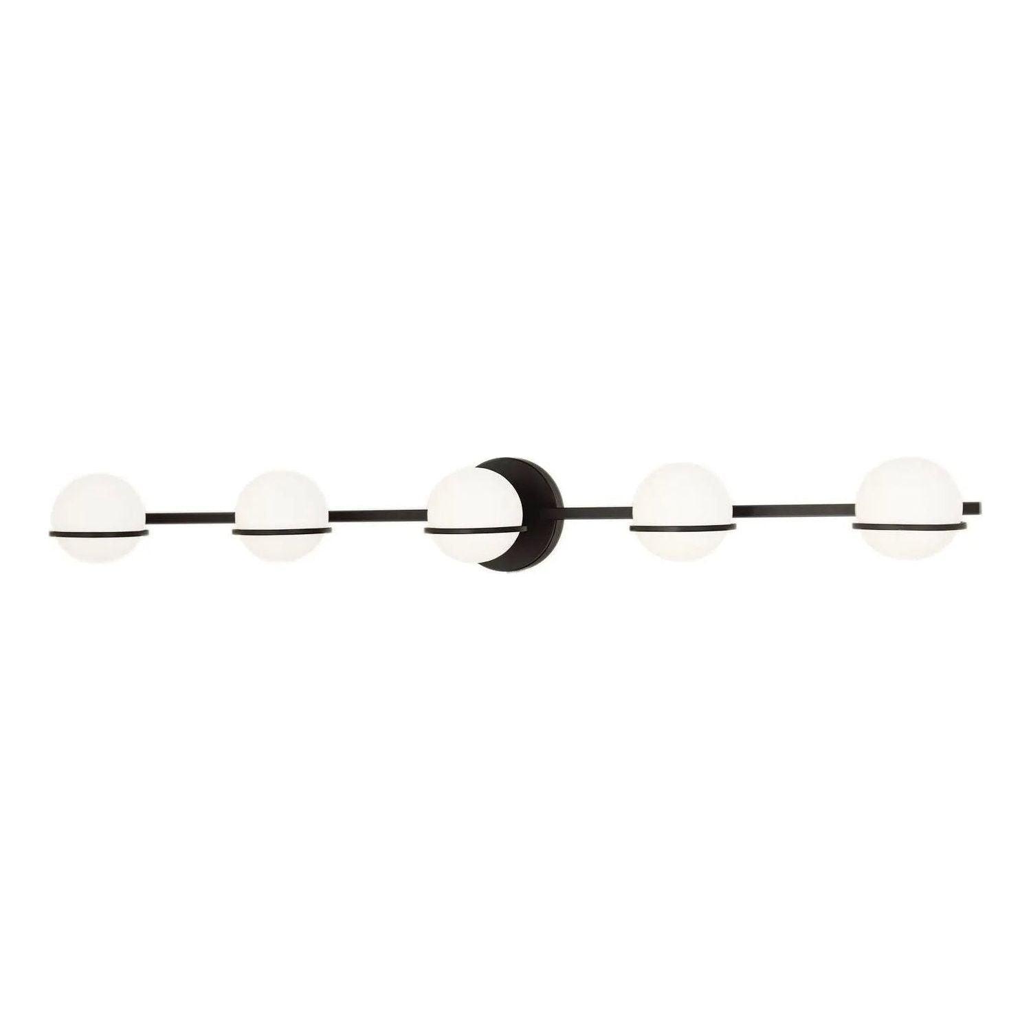 Justice Designs - Centric Bath Bar - FSN-4165-OPAL-MBLK - Canada Light Shop