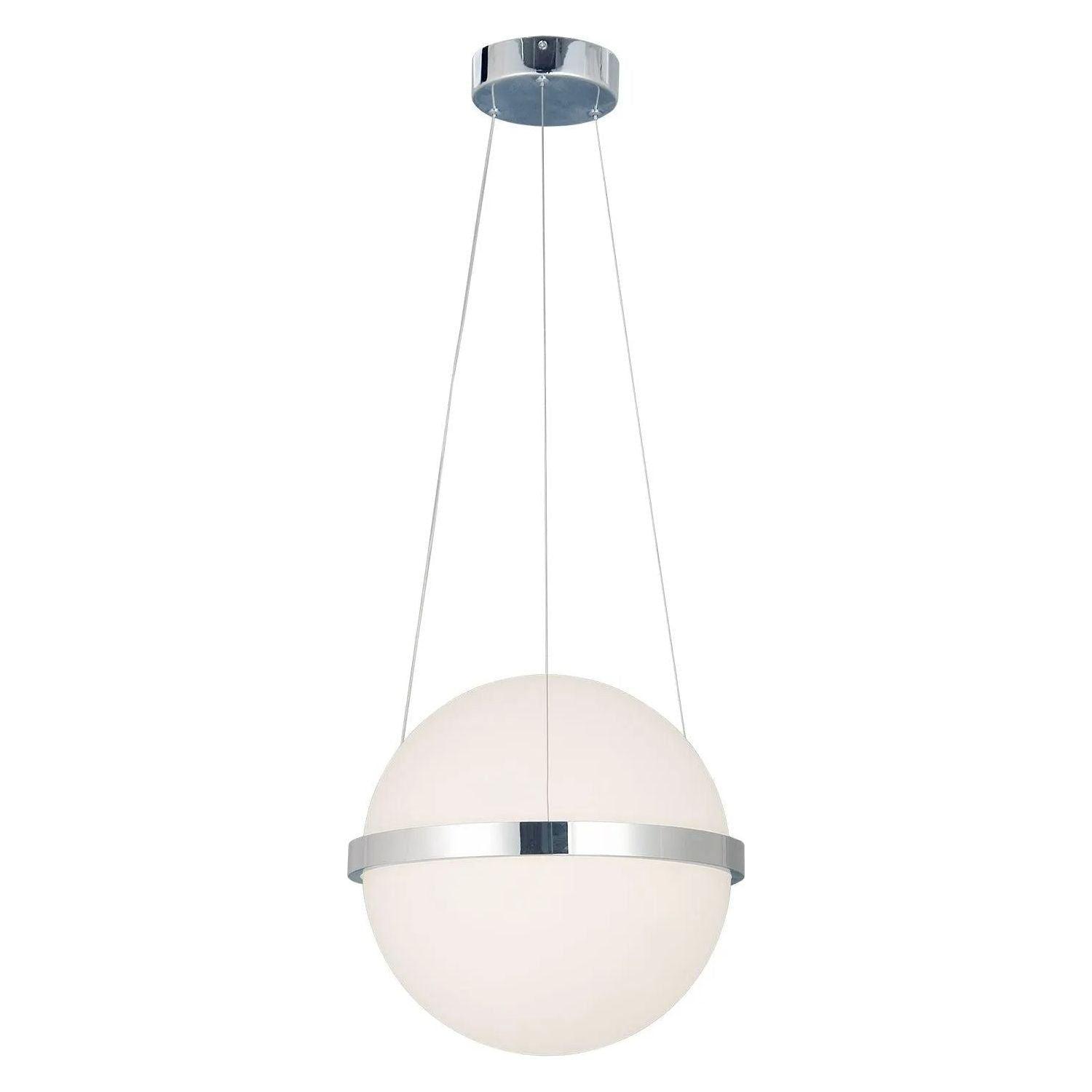 Justice Designs - Centric LED Pendant - ACR-4160-OPAL-MBLK - Canada Light Shop