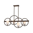 Justice Designs - Cirque Island Chandelier - FSN-4370-OPAL-DBRZ - Canada Light Shop