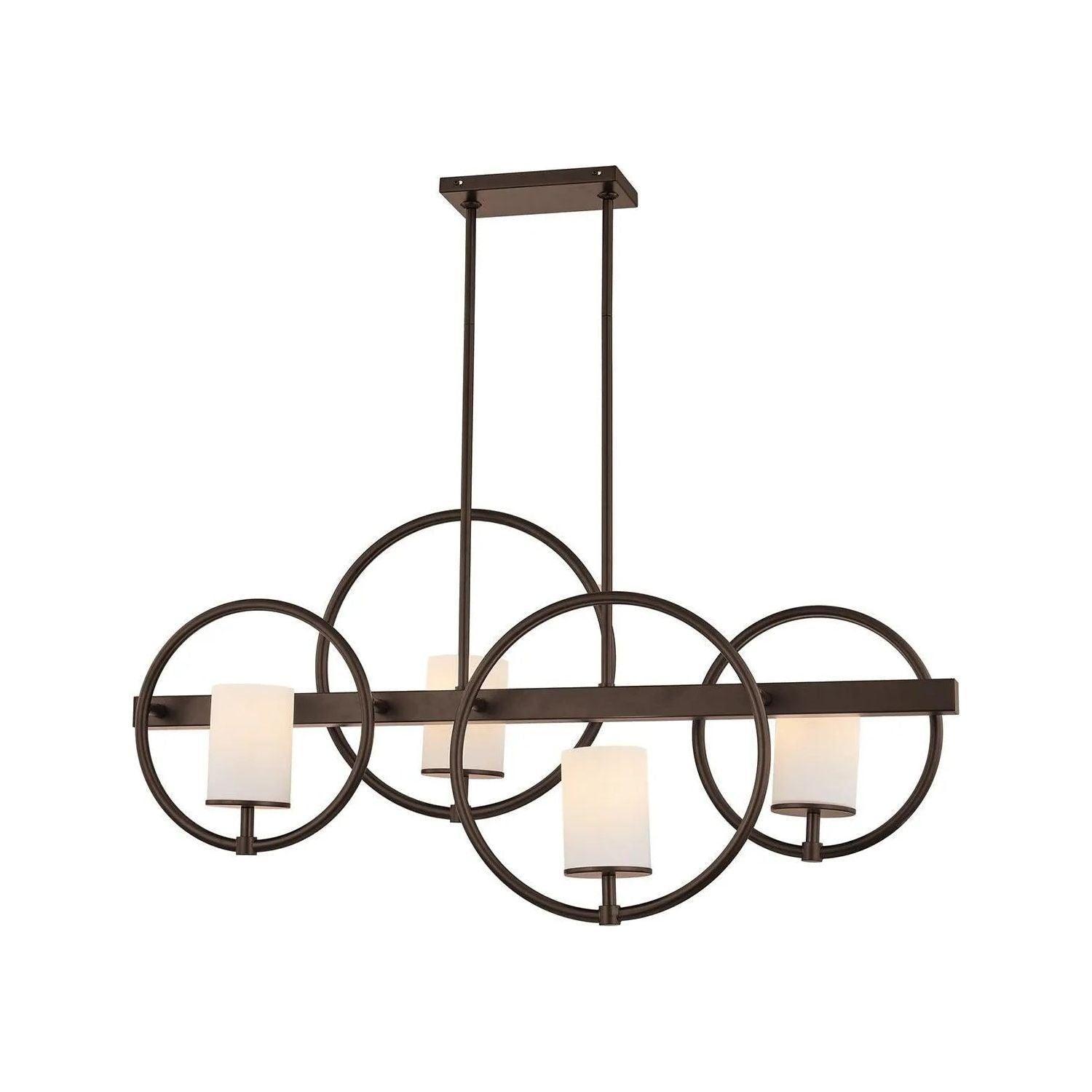 Justice Designs - Cirque Island Chandelier - FSN-4370-OPAL-DBRZ - Canada Light Shop