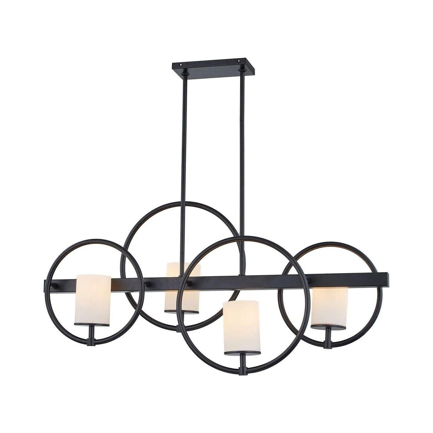 Justice Designs - Cirque Island Chandelier - FSN-4370-OPAL-DBRZ - Canada Light Shop