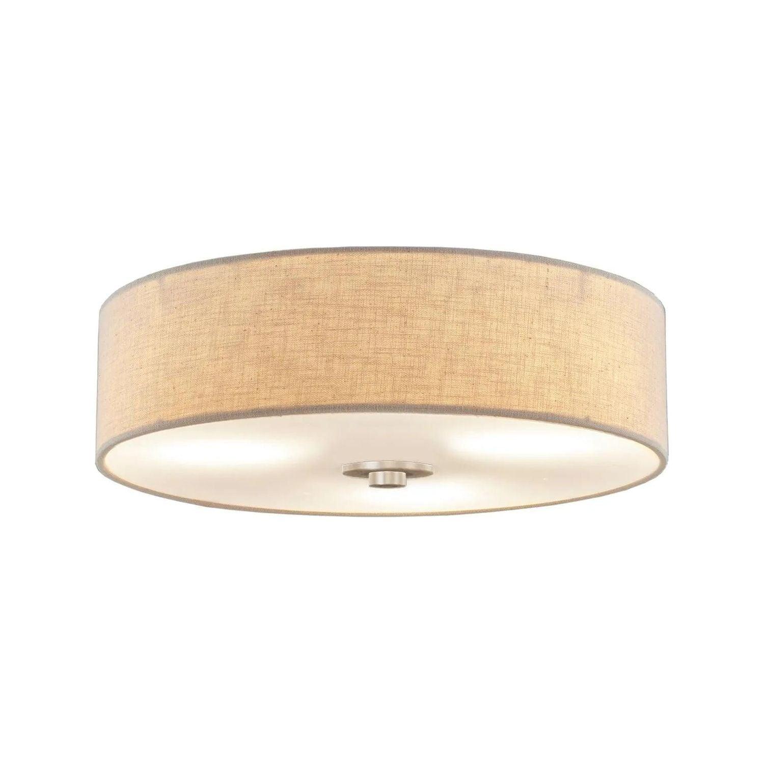 Justice Designs - Classic LED Flush-Mount - FAB-9595-CREM-NCKL - Canada Light Shop