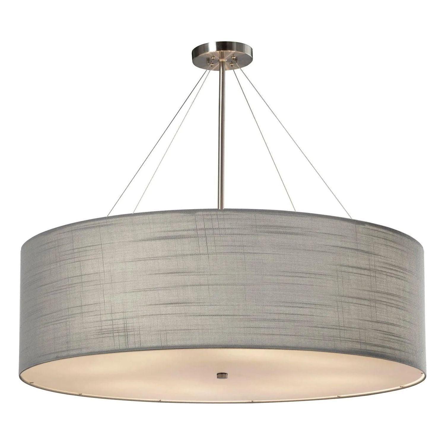Justice Designs - Classic Pendant - FAB-9590-CREM-NCKL - Canada Light Shop