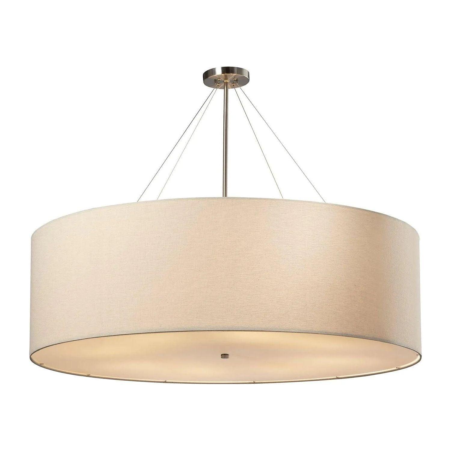 Justice Designs - Classic Pendant - FAB-9590-CREM-NCKL - Canada Light Shop