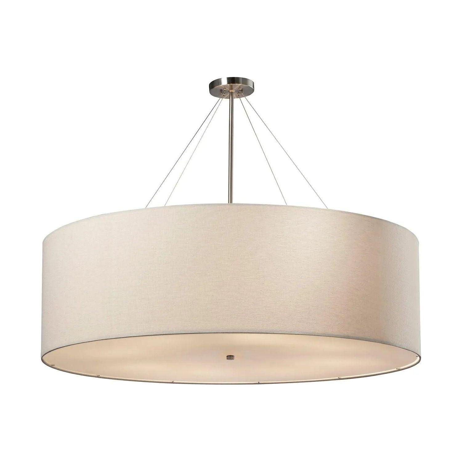 Justice Designs - Classic Pendant - FAB-9590-CREM-NCKL - Canada Light Shop