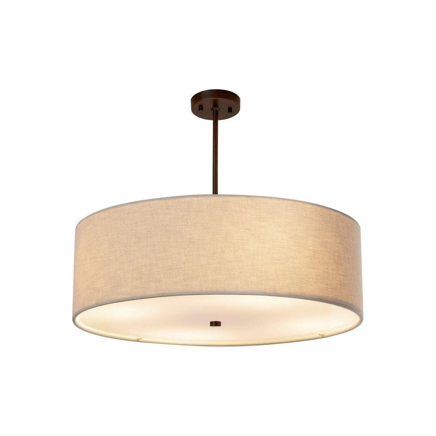 Justice Designs - Classic Pendant - FAB-9590-CREM-NCKL - Canada Light Shop
