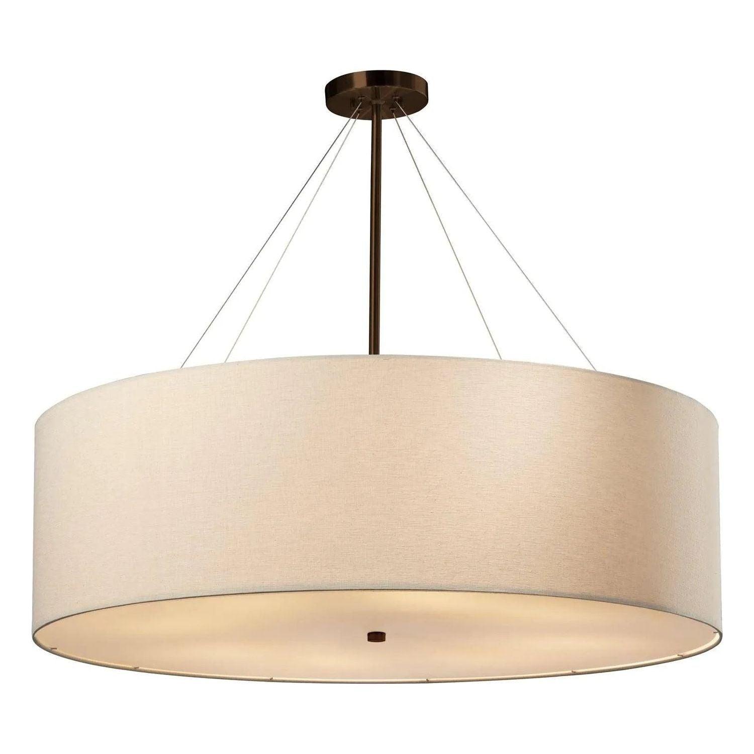 Justice Designs - Classic Pendant - FAB-9590-CREM-NCKL - Canada Light Shop