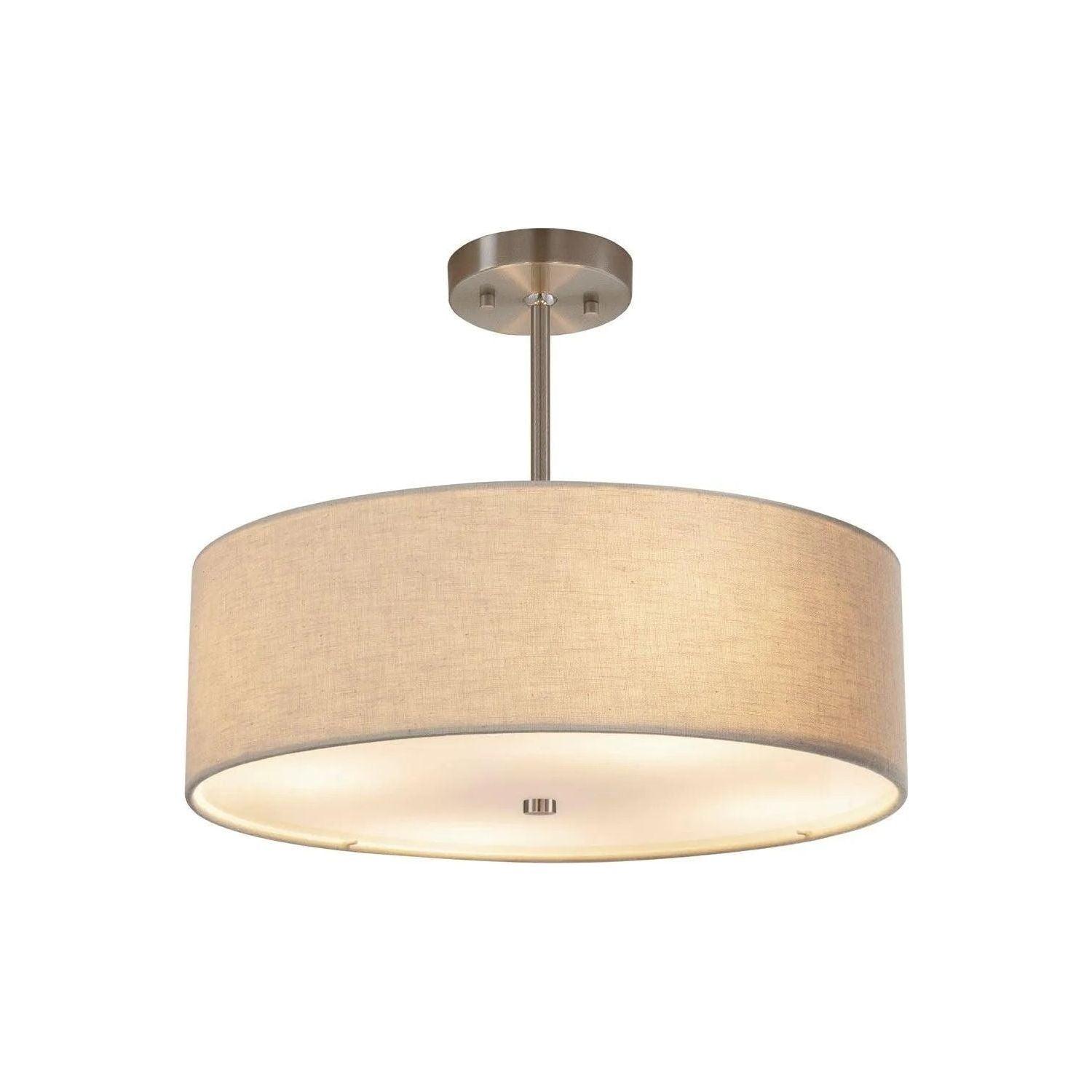 Justice Designs - Classic Pendant - FAB-9590-CREM-NCKL - Canada Light Shop