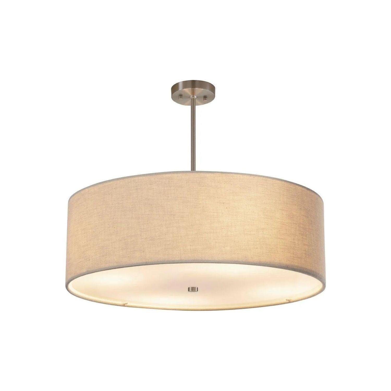 Justice Designs - Classic Pendant - FAB-9590-CREM-NCKL - Canada Light Shop