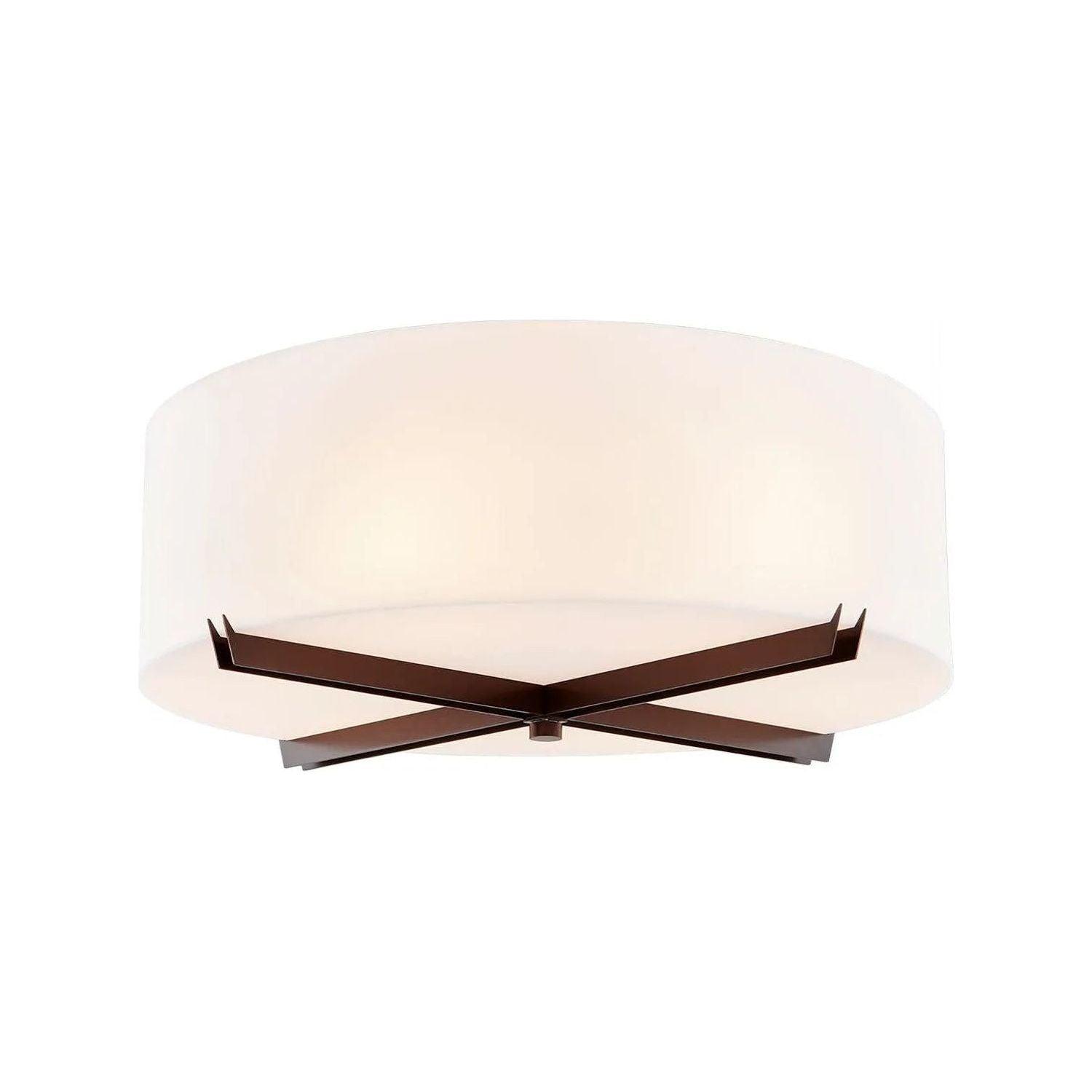 Justice Designs - Crossbar Flush-Mount - ACR-9523-OPAL-NCKL - Canada Light Shop