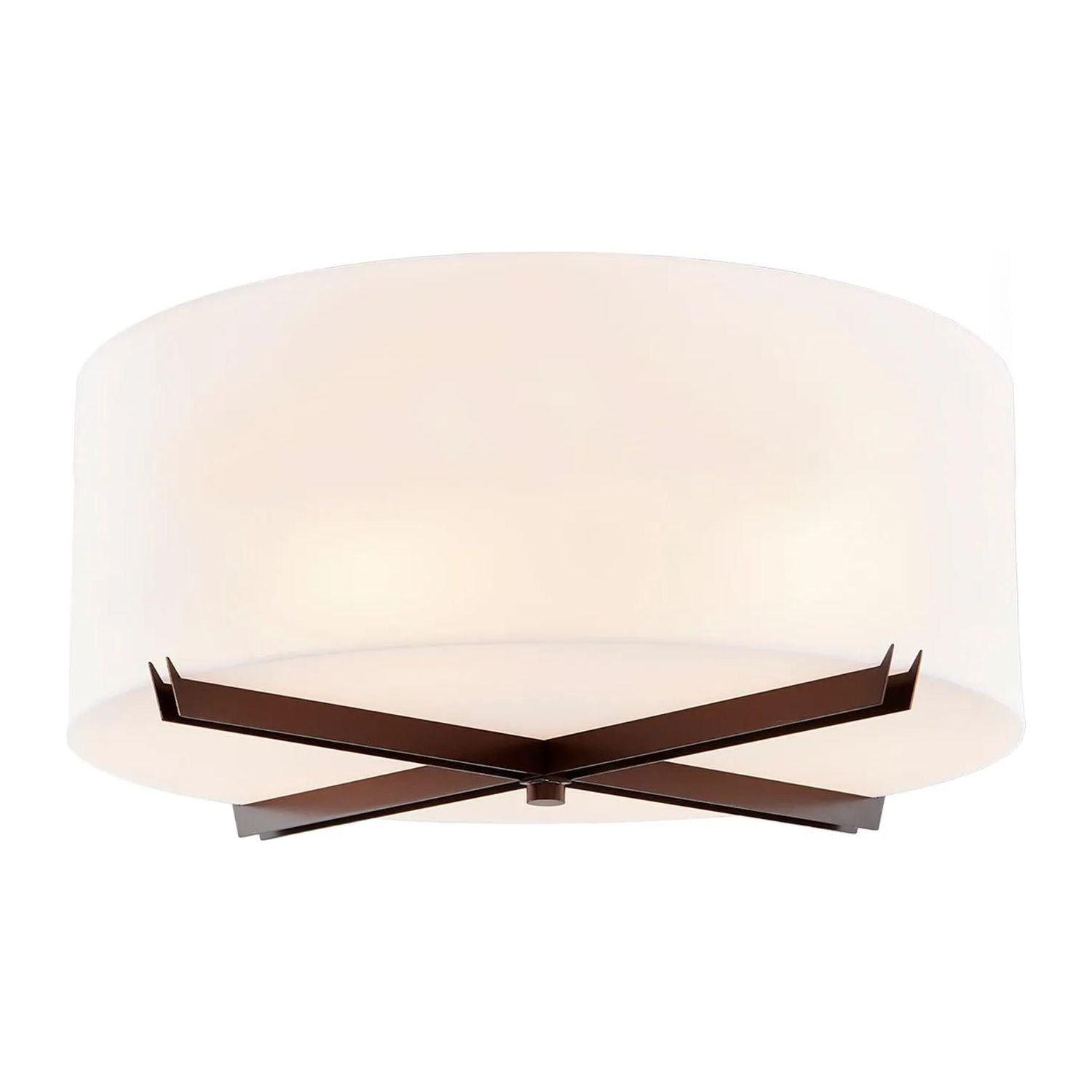 Justice Designs - Crossbar Flush-Mount - ACR-9523-OPAL-NCKL - Canada Light Shop