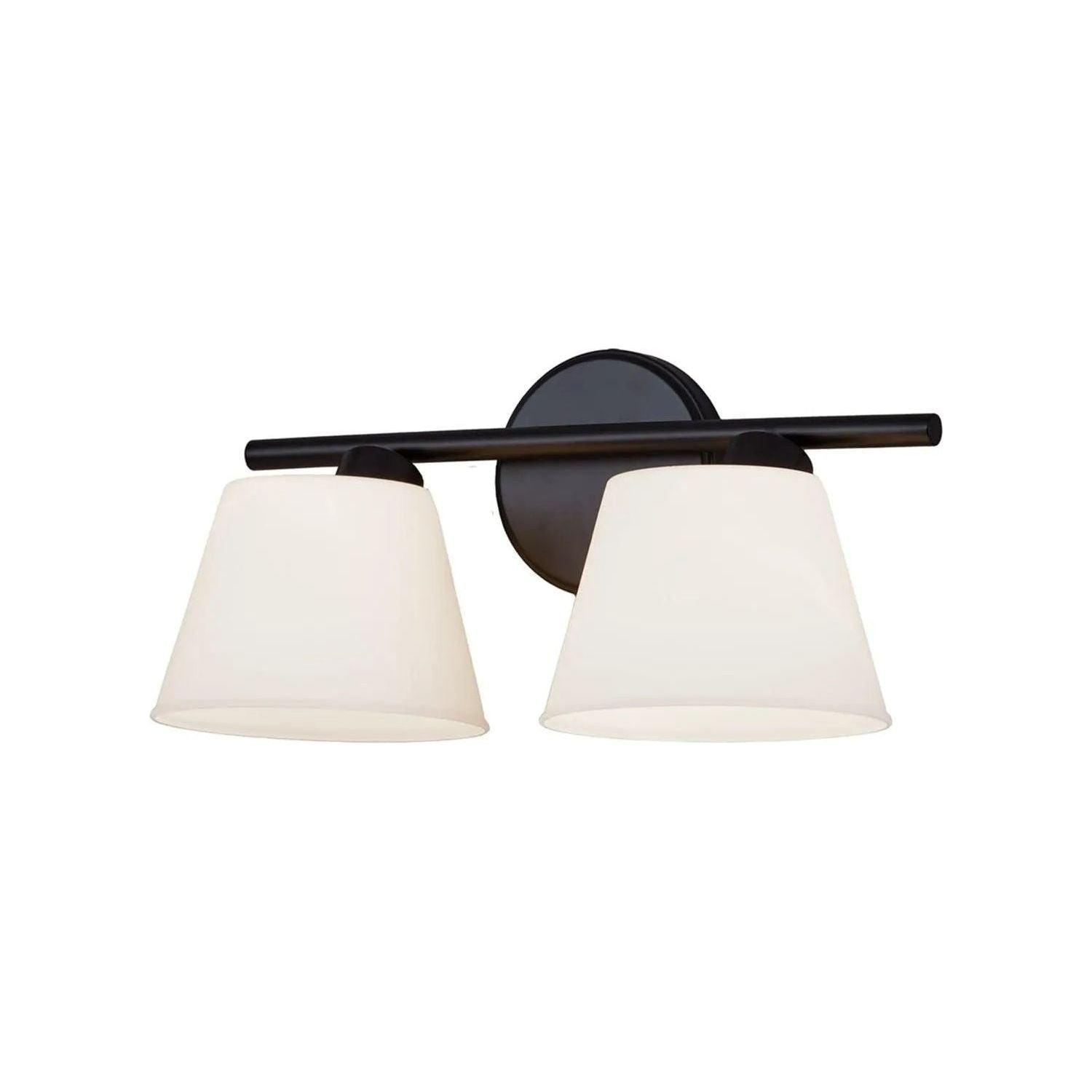 Justice Designs - Envoy Bath Bar - FSN-8072-OPAL-MBLK - Canada Light Shop