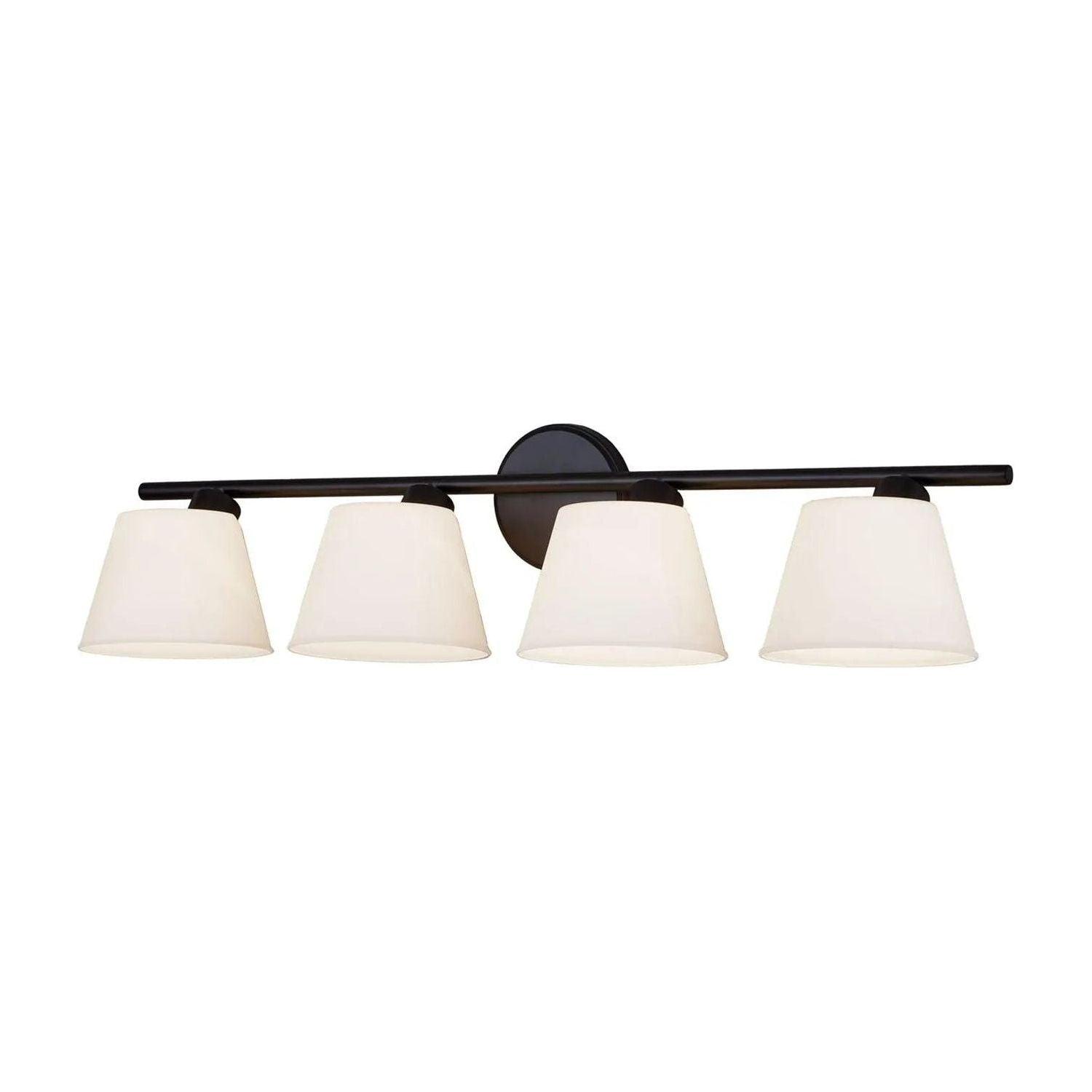 Justice Designs - Envoy Bath Bar - FSN-8072-OPAL-MBLK - Canada Light Shop