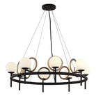 Justice Designs - Halo Chandelier - FSN-4225-OPAL-MBBR - Canada Light Shop