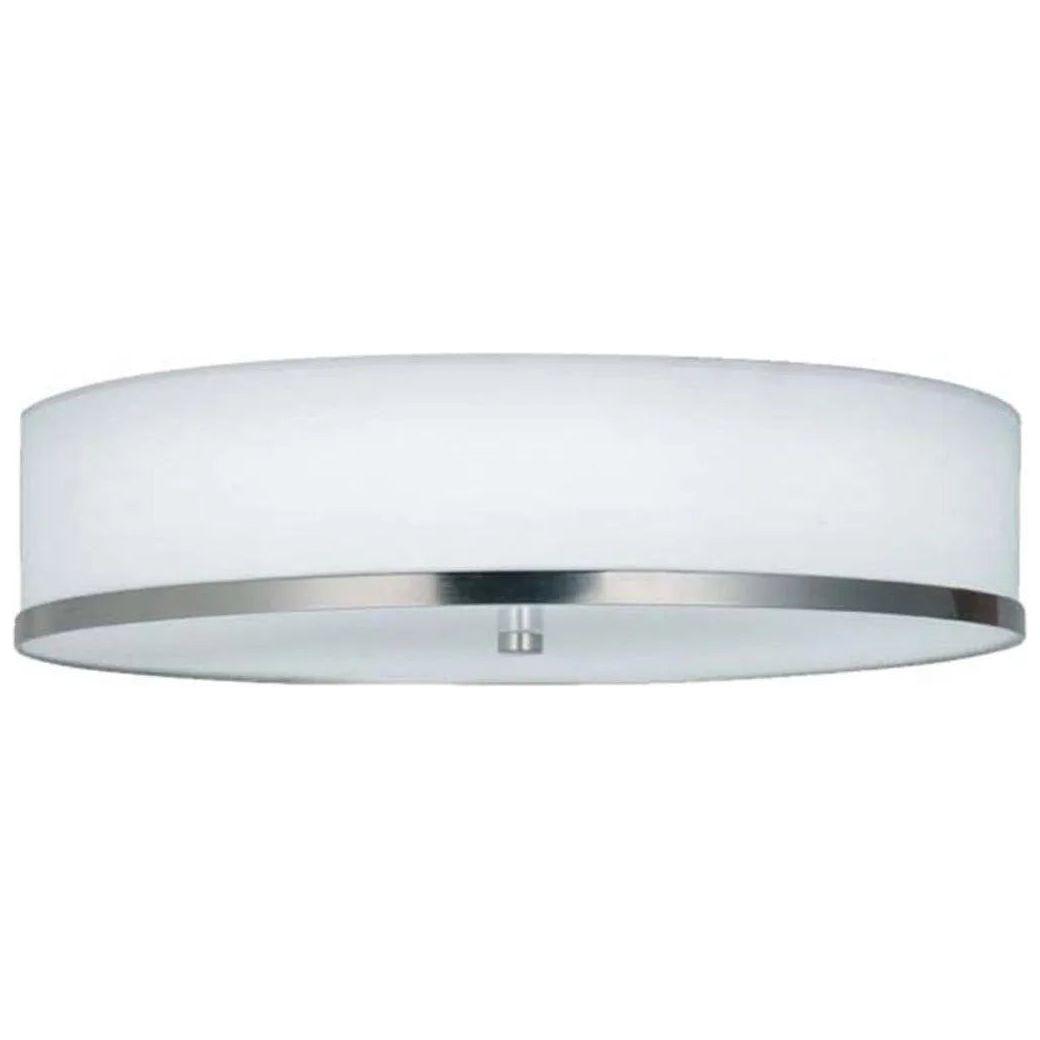Justice Designs - Hyde LED Flush-Mount - FAB-4460-WHTE-NCKL - Canada Light Shop