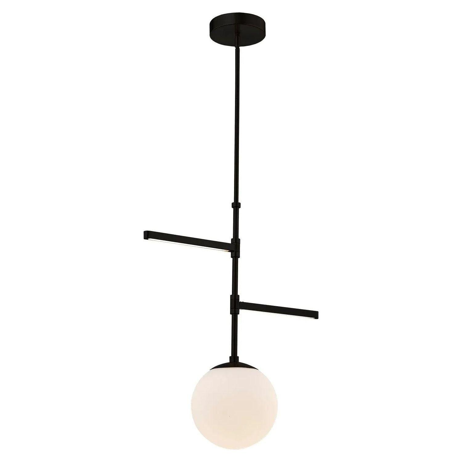 Justice Designs - Intersect LED Pendant - FSN-4255-OPAL-MBLK - Canada Light Shop